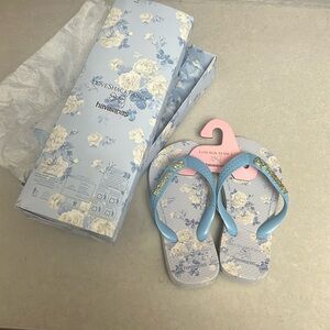 Adorable LoveShackFancy and Havaianas flip-flops